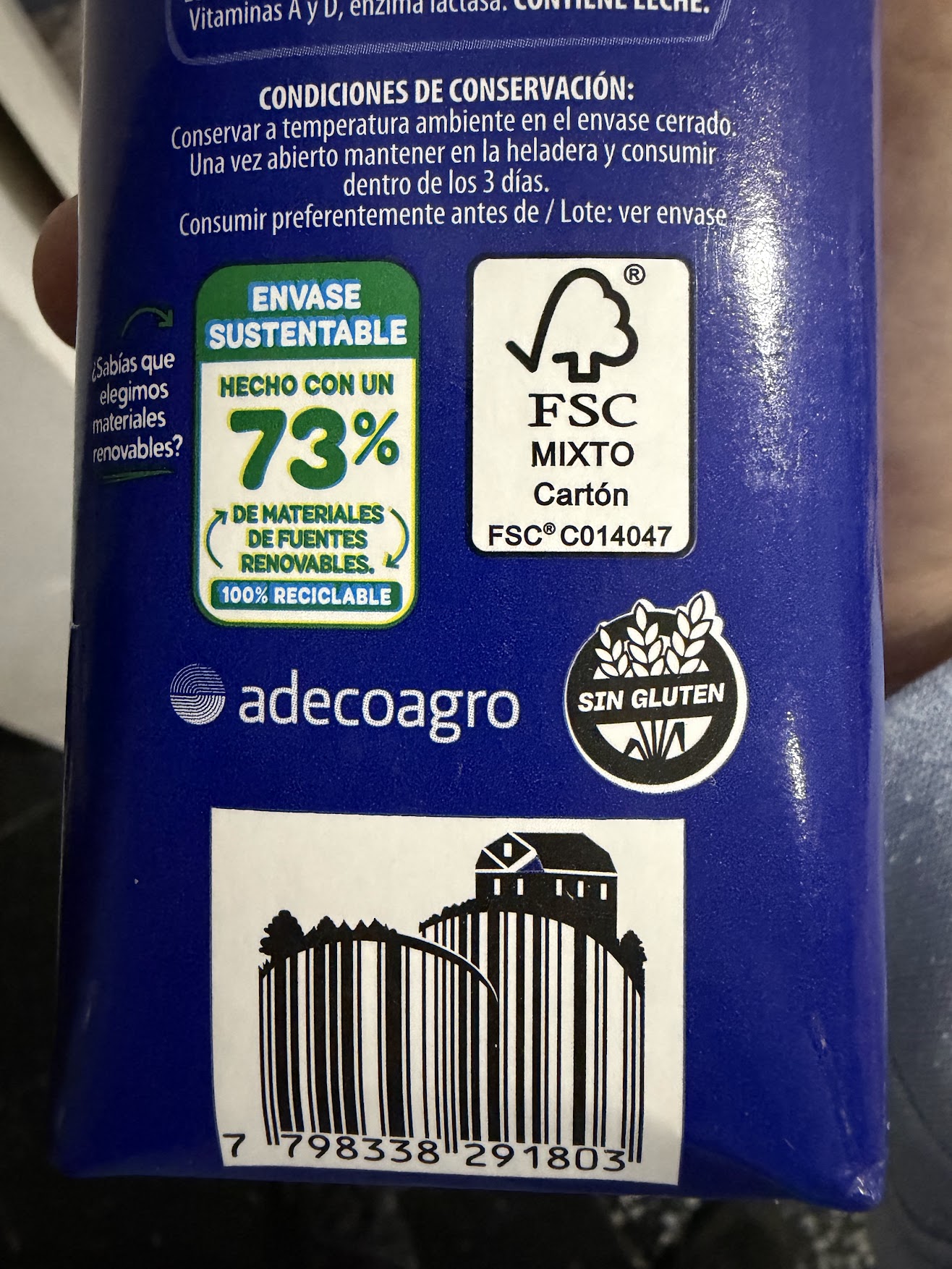 Leche Las Tres Niñas, de Adecoagro