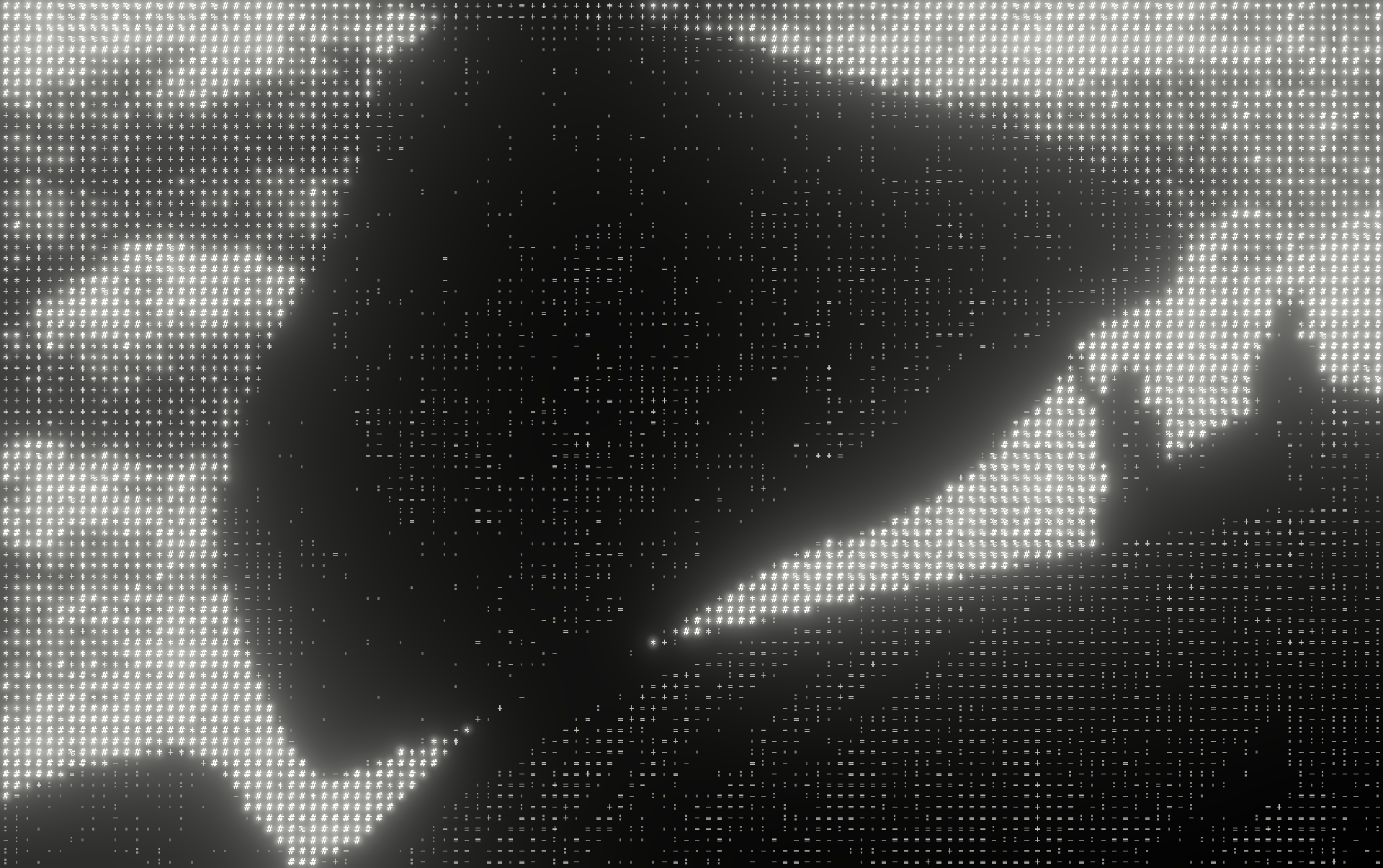 La piedra movediza en ASCII y con bloom